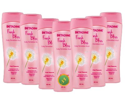 Betadine Fresh Bliss Daily Feminine Wash Pink Pleasure 60ml